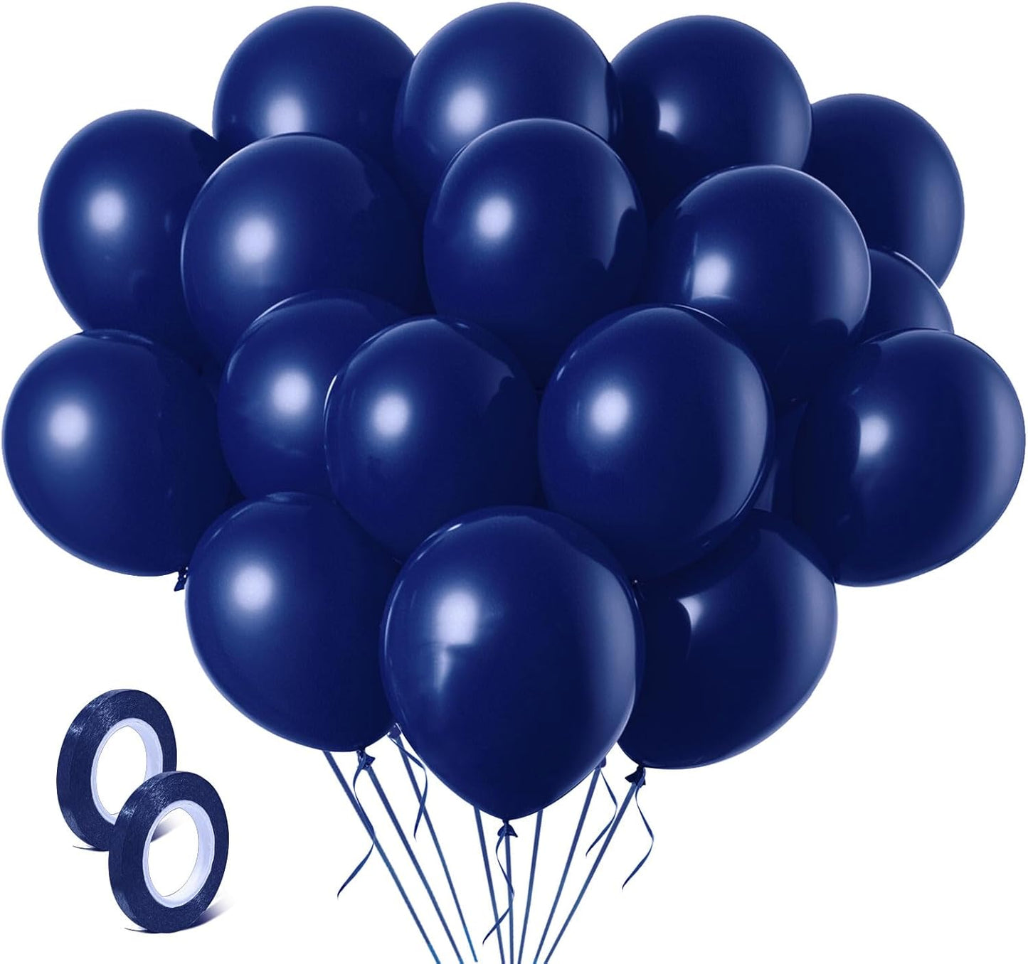 Skiennix Navy Blue Latex Balloons - 12-Inch Round | 100 Pack for Wedding & Birthday Decorations