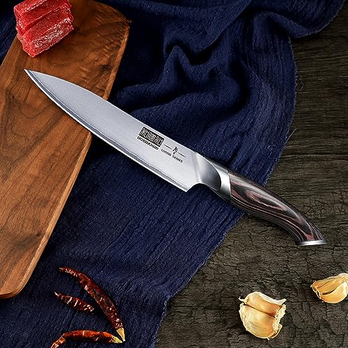 6 Inch Japanese Chef's Utility Knife - Ultra Sharp Kitchen Paring & Slicing Tool
