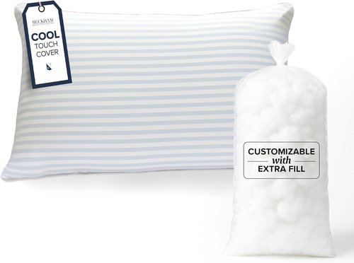 Beckham Hotel Collection Queen Pillow - Cooling Qmax Adjustable Down Alternative for All Sleep Positions