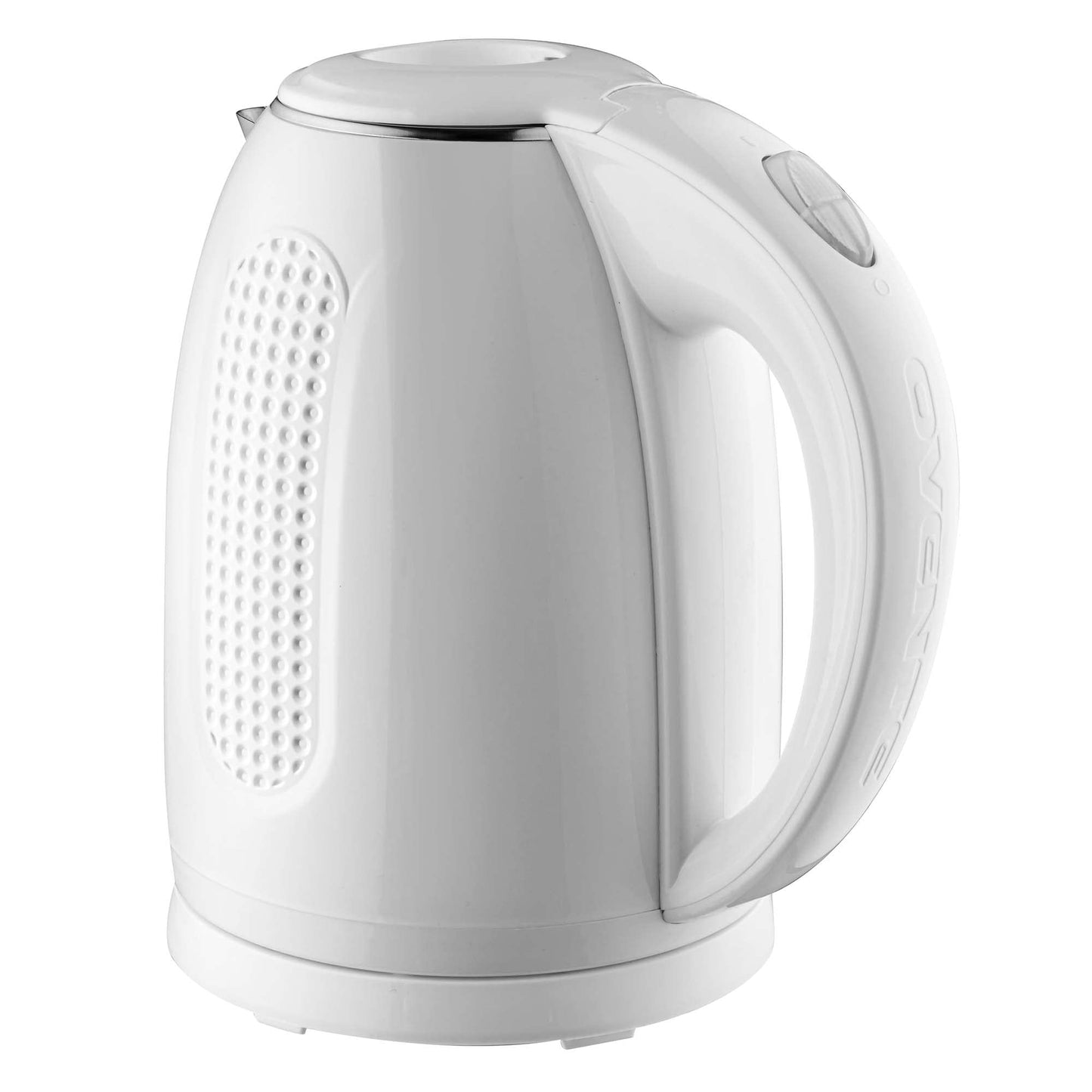 OVENTE 1.7L Double Wall Electric Tea Kettle, 1100W Water Boiler and Heater with Cool-Touch Exterior, Stainless Steel Insulated Interior, Auto Shut-Off, Boil-Dry Protection & Locking Lid, White KD64W