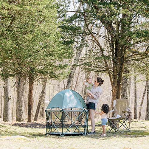 Baby Delight Go With Me Eclipse Deluxe Portable Playard - Green Garden Variation
