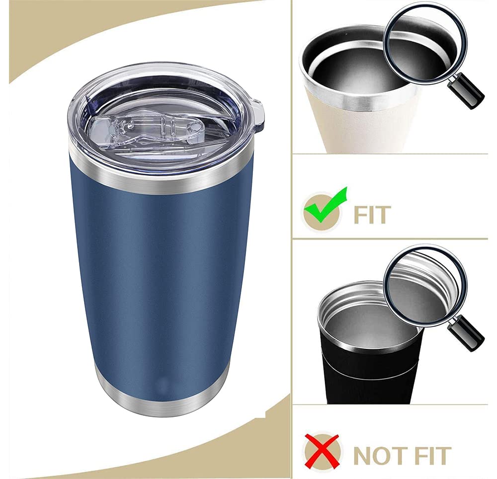 2 Pack 20 oz Tumbler Lid Replacement Lis Spill Proof Splash Resistant Slider Mug Toppe for Yeti Ramble and More Coffee Mugs