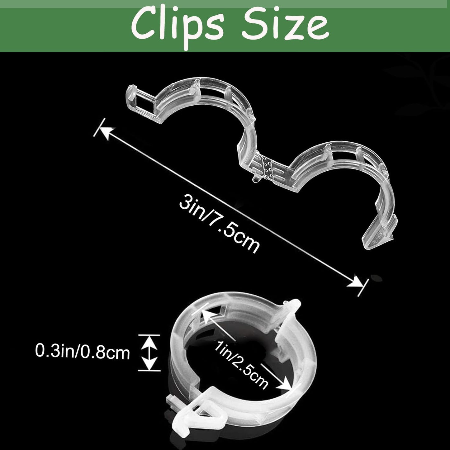Plant Support Clips by [Brand Name] - 100PK White Tomato Clips for Trellis & Climbing Plants