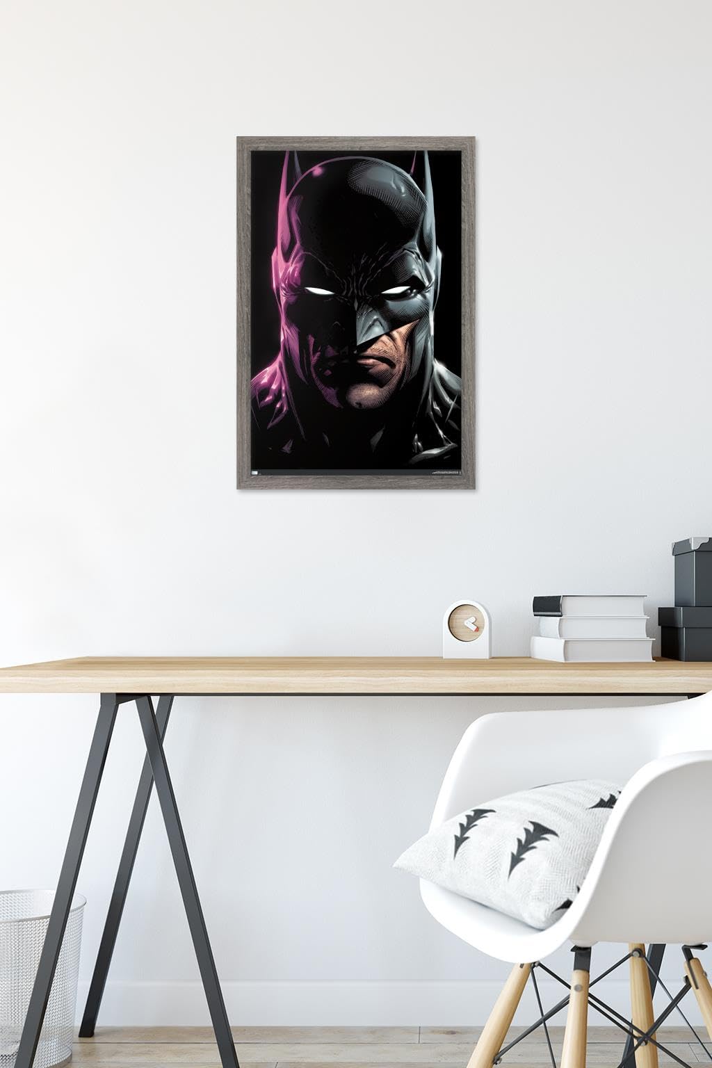 Trends International DC Comics Batman - Portrait Wall Poster, 22.4L x 14.7W, Gray Framed Version