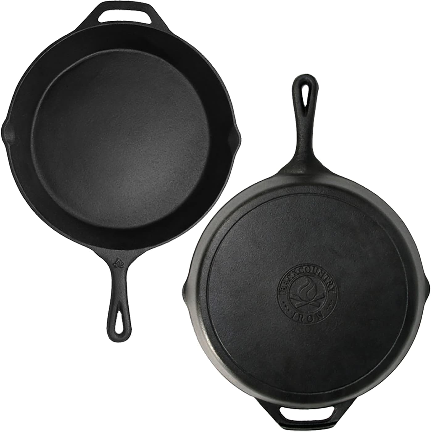 Skiennix 12-Inch Round Cast Iron Skillet - Pre-Seasoned for Superior Cooking Performance