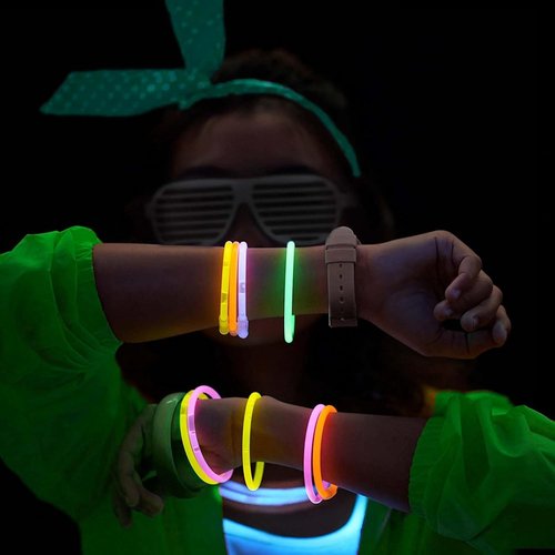 Glow Sticks | 100PCS Bulk Party Pack - 8” Glow In The Dark Bracelets for Kids & Halloween Fun