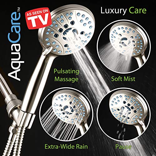 High Pressure Handheld Shower Head with 8 Modes & 2-Mode Power Wash – Satin Nickel, 2.5 GPM