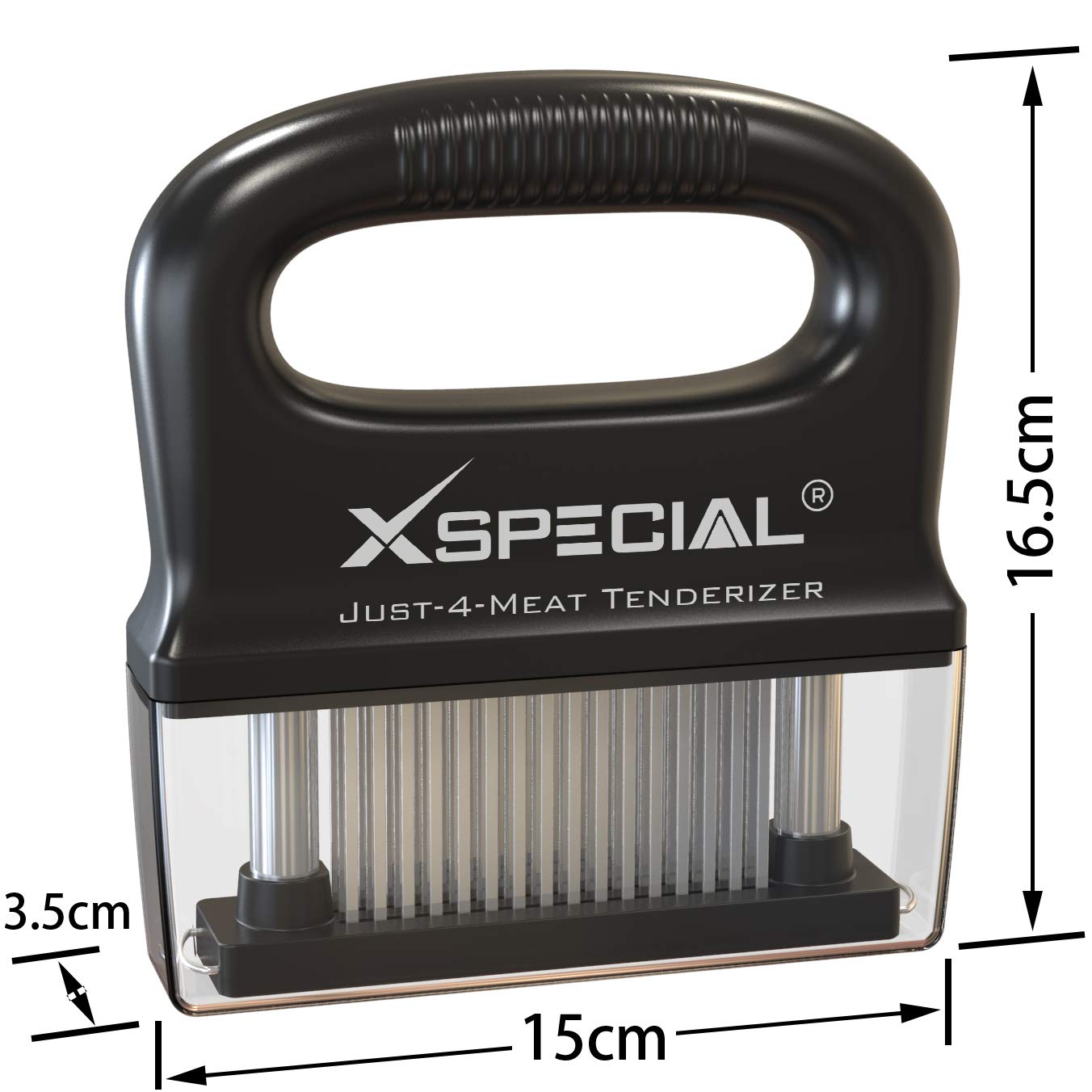 Meat Tenderizer Tool - 48 Blade Stainless Steel Needle Tenderizer for Steaks, Chicken, Pork - Heavy Duty Kitchen Tenderizing Tool - Dishwasher Safe