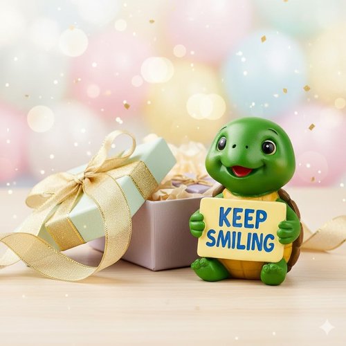 iStatue Resin Turtle Figurine - Cute Hand-Painted Desk Decor | Inspirational Miniature Ornament for Home & Office (Green)