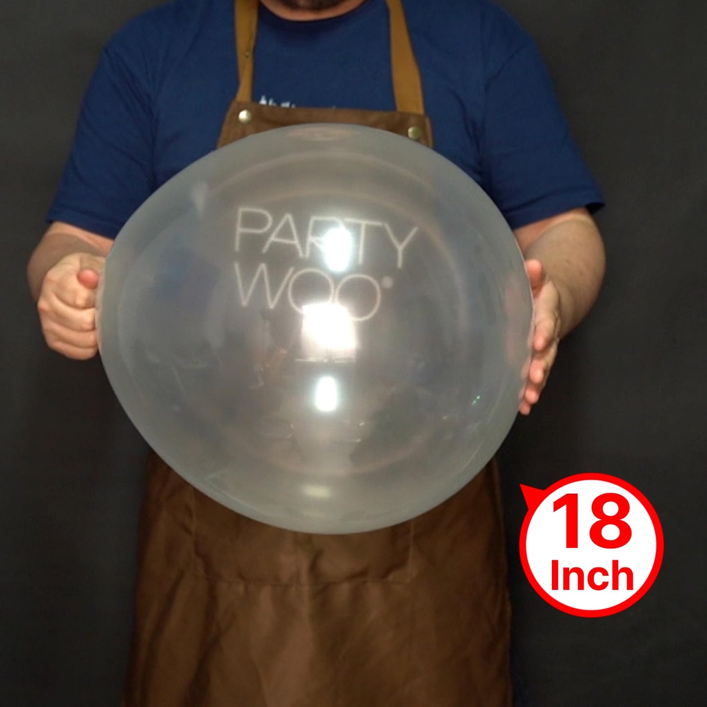 PartyWoo Clear Balloons 20pcs 18 Inch Transparent Latex Helium Balloons for Graduation Wedding Baby Shower Bridal Shower Engagement Gender Reveal Anniversary Birthday Party Decorations Clear-Y2
