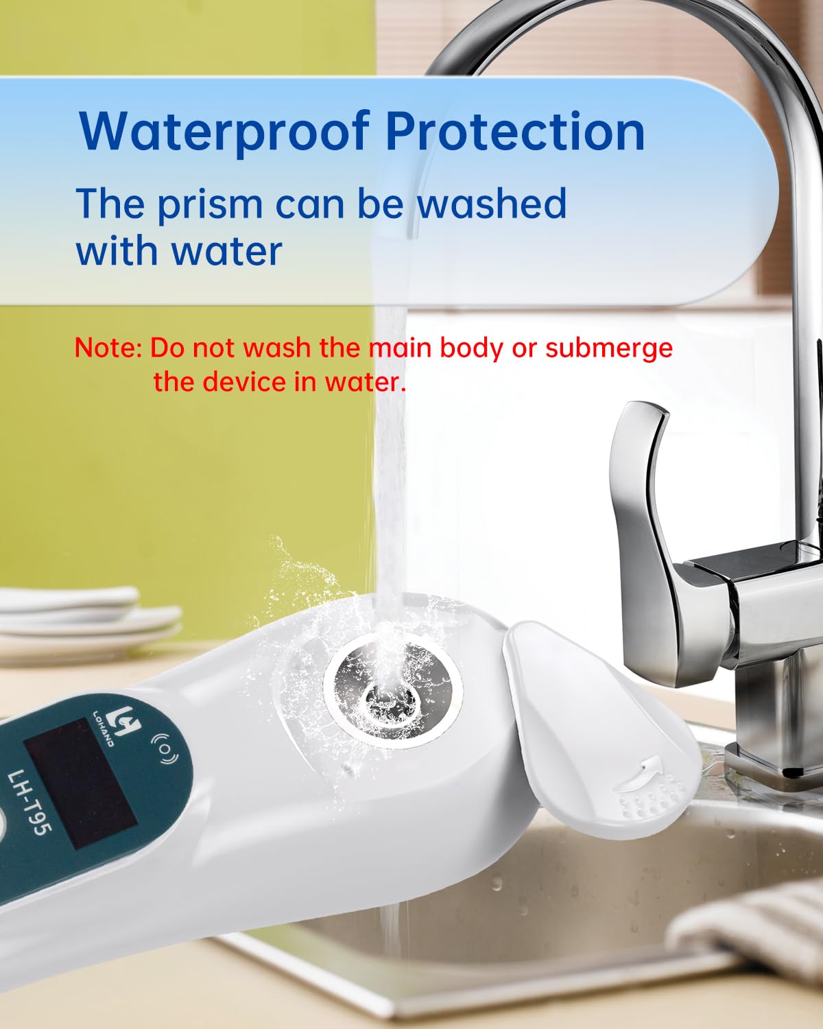 3-in-1 Digital Brix Refractometer with ATC/Refractive Index(RI), 0-95% Brix Measurement Range, High Accuracy Fast Touchscreen Test for Honey/Maple Syrup/Fruit Juice/Coffee