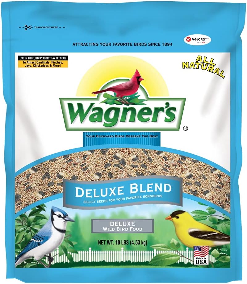Wagner's Wild Bird Food Bundle - Safflower Seed, Cardinal Blend & Deluxe Mix | 5-10 lb Bags