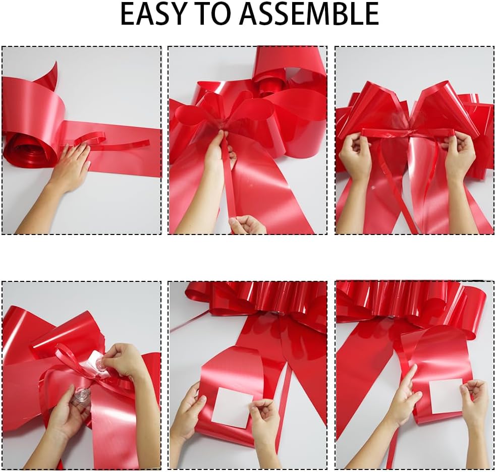 Skiennix Giant Car Bow - 23 Inch Pink Gift Bow for Weddings, Birthdays & Holiday Decorations