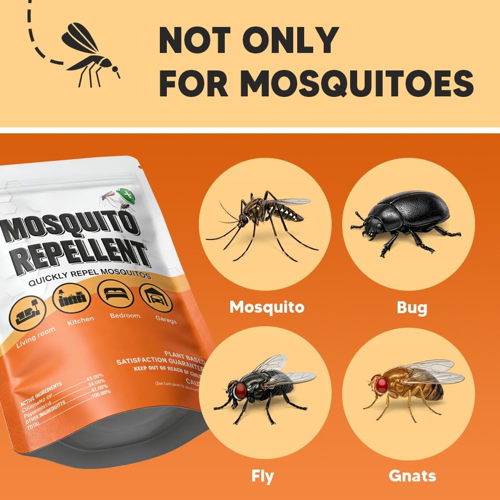 SCFKAOF Mosquito Repellent Balls - Effective Outdoor & Indoor Deterrent | 120 Sq. Ft Coverage, 60 Days Protection - 8 Packs