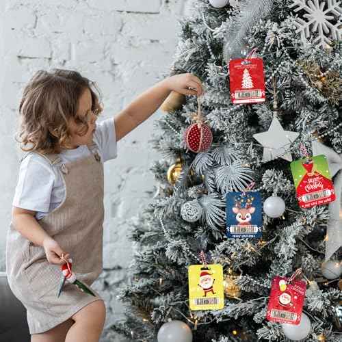 9 Pack Christmas Money Holder Ornaments for Gifting Cash, Xmas Gift Card With Plastic Cover & Adhesive for Decoration, Suit With Tree Gift Bags Boxes