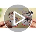 Yookeer Snowman Christmas Table Card Holders - 24 Sets Holiday Decor