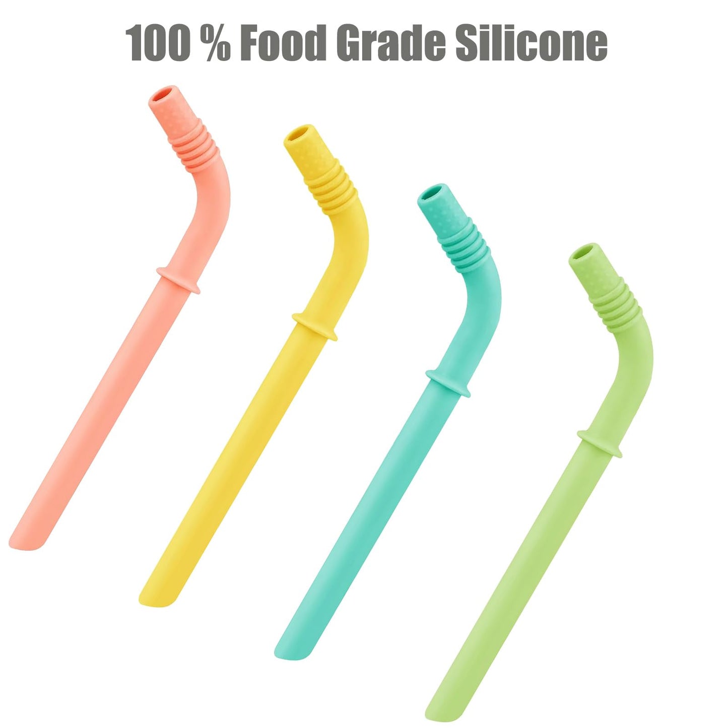 PandaEar Kids & Toddler Glass Cups, 4 Pack Glass Mason Jar Cups 8.45 oz with Silicone Sleeves & Straws, Spill-Proof Smoothie & Snack Cups for Children Ages 3+
