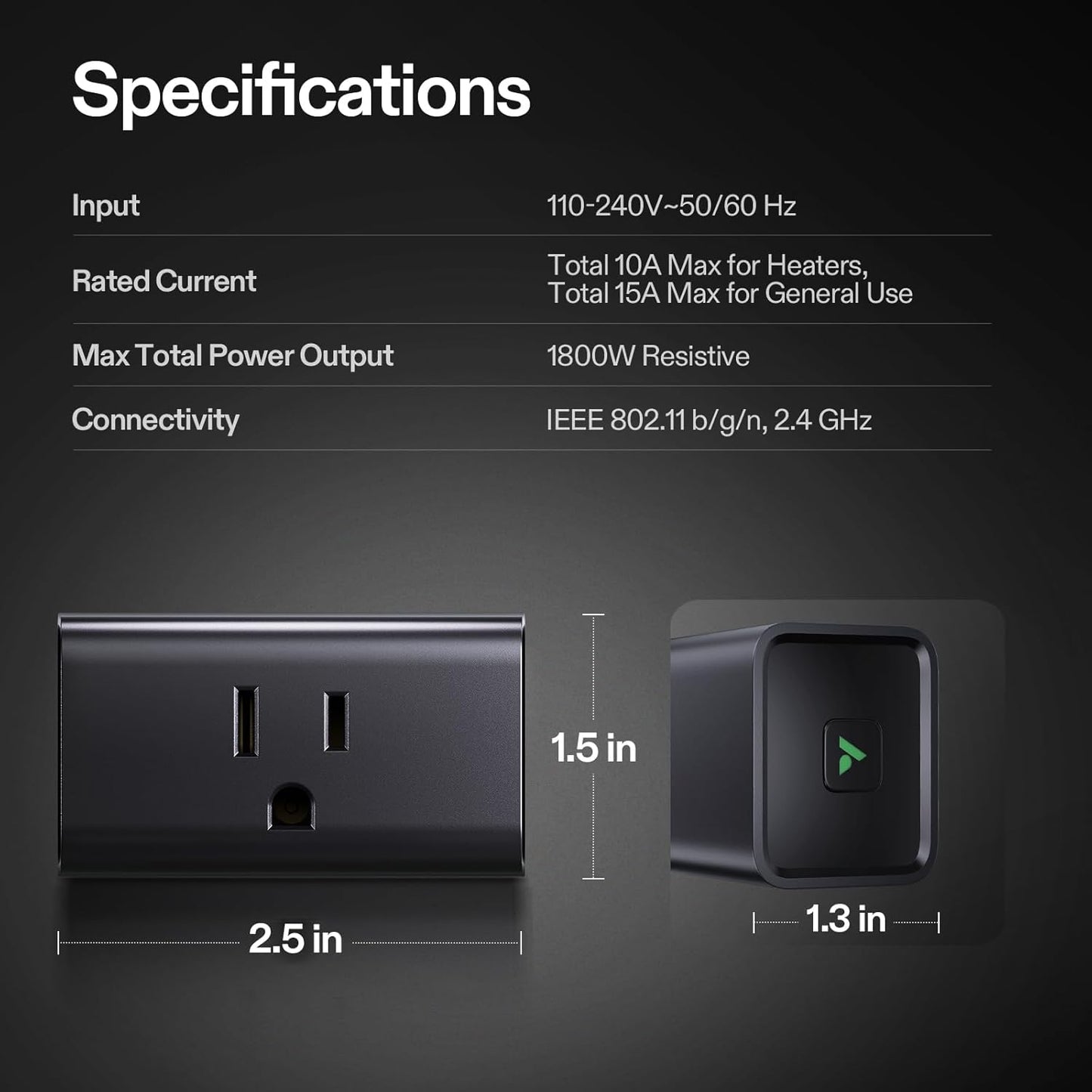 VIVOSUN Smart WiFi Outlet Controller A10 - 15A 1800W Remote Control Plug for Grow Tents