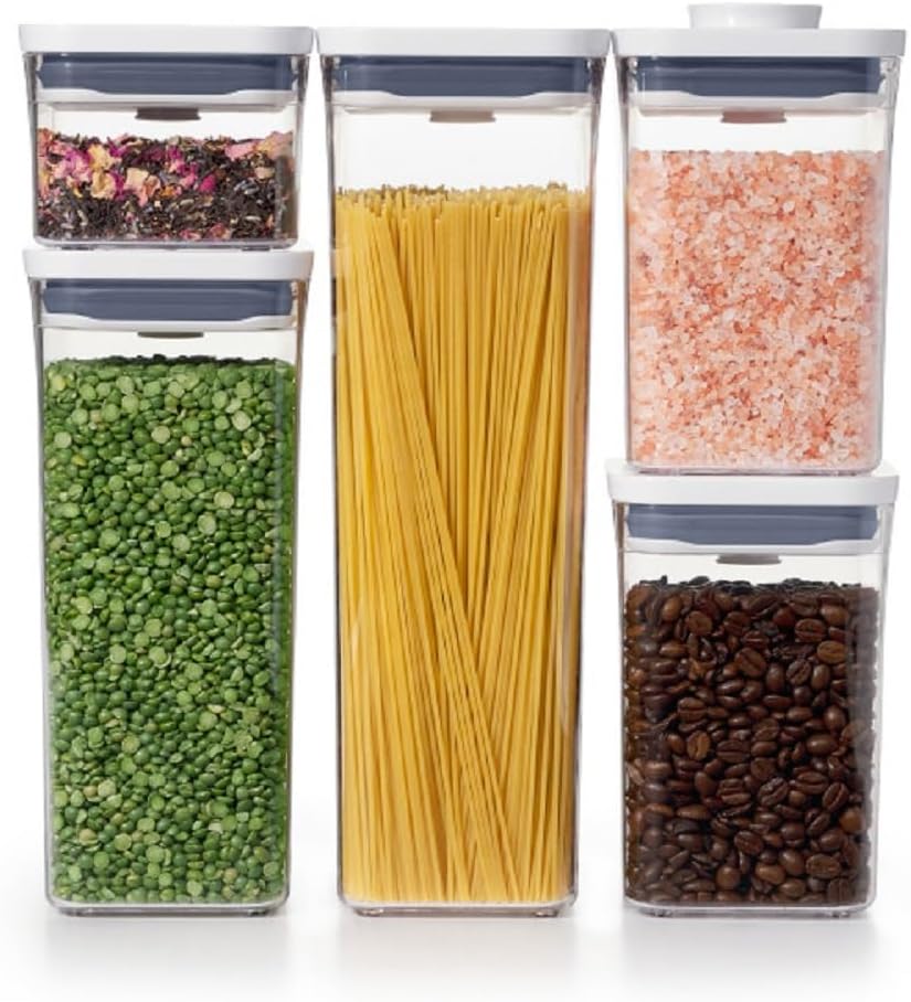 OXO Good Grips 5-Piece POP Container Set - Airtight Food Storage Solution | Clear Design