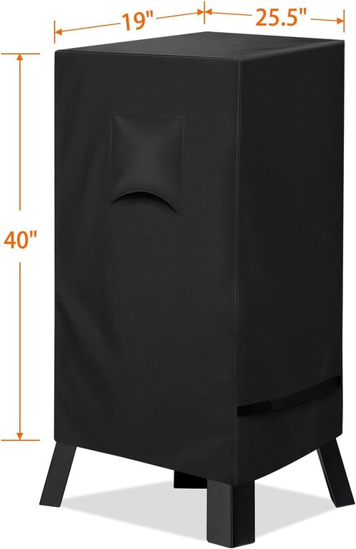 iCOVER 40-Inch Smoker Cover - Heavy-Duty Waterproof Canvas for Masterbuilt Smokers | Black
