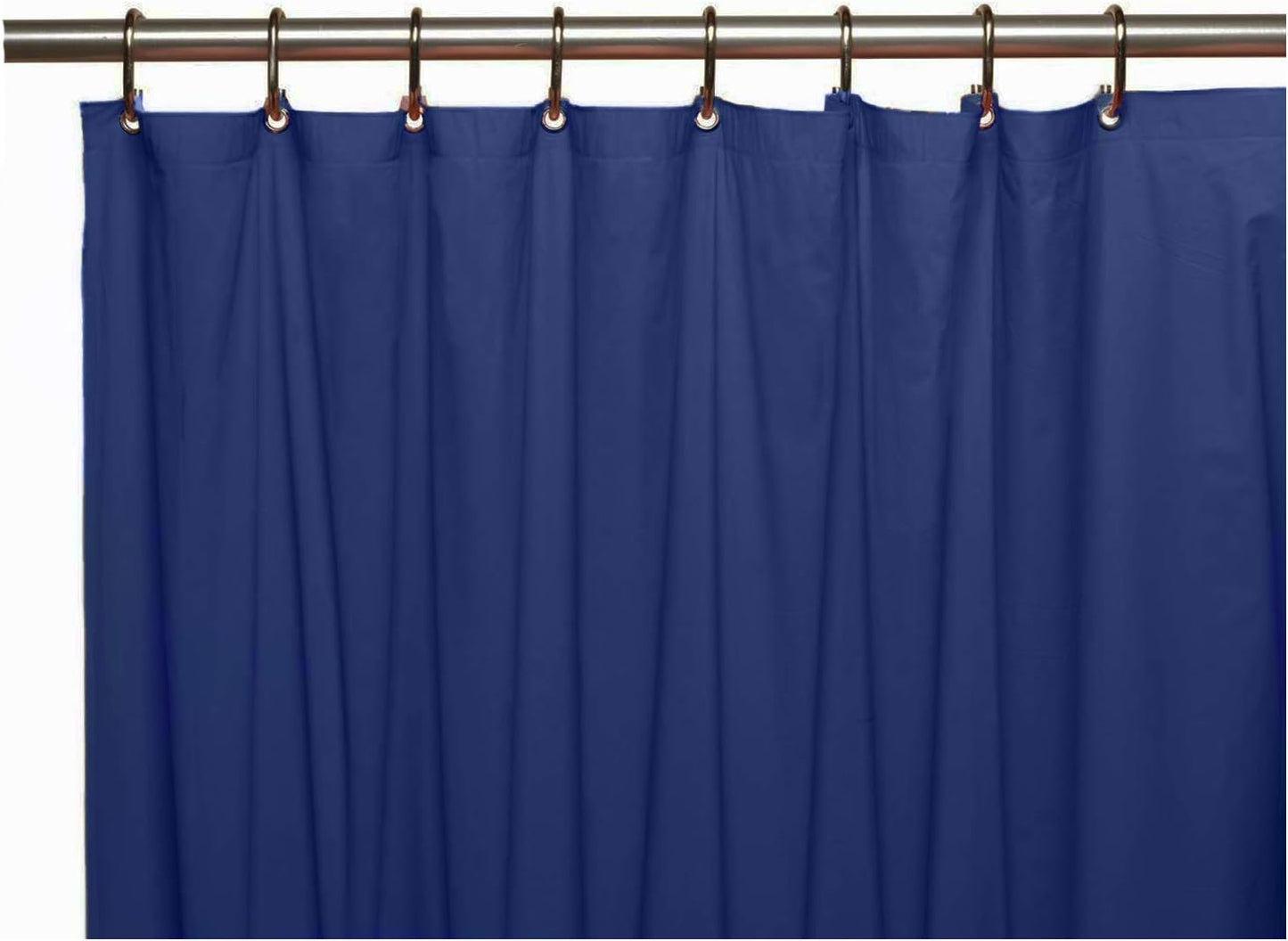 Venice Elegant Home Heavy-Duty Vinyl Shower Curtain Liner - 12 Metal Grommets | Navy Blue