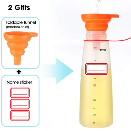 Condiment Squeeze Bottle for Sauces Wide Mouth, Plastic Squeeze Bottles for Condiments, Paint, Ketchup, Mustard, Oil, Resin, Baking, Cake Decorating, Cleaning, BPA Free-Food Grade (19 oz., 2, Count)
