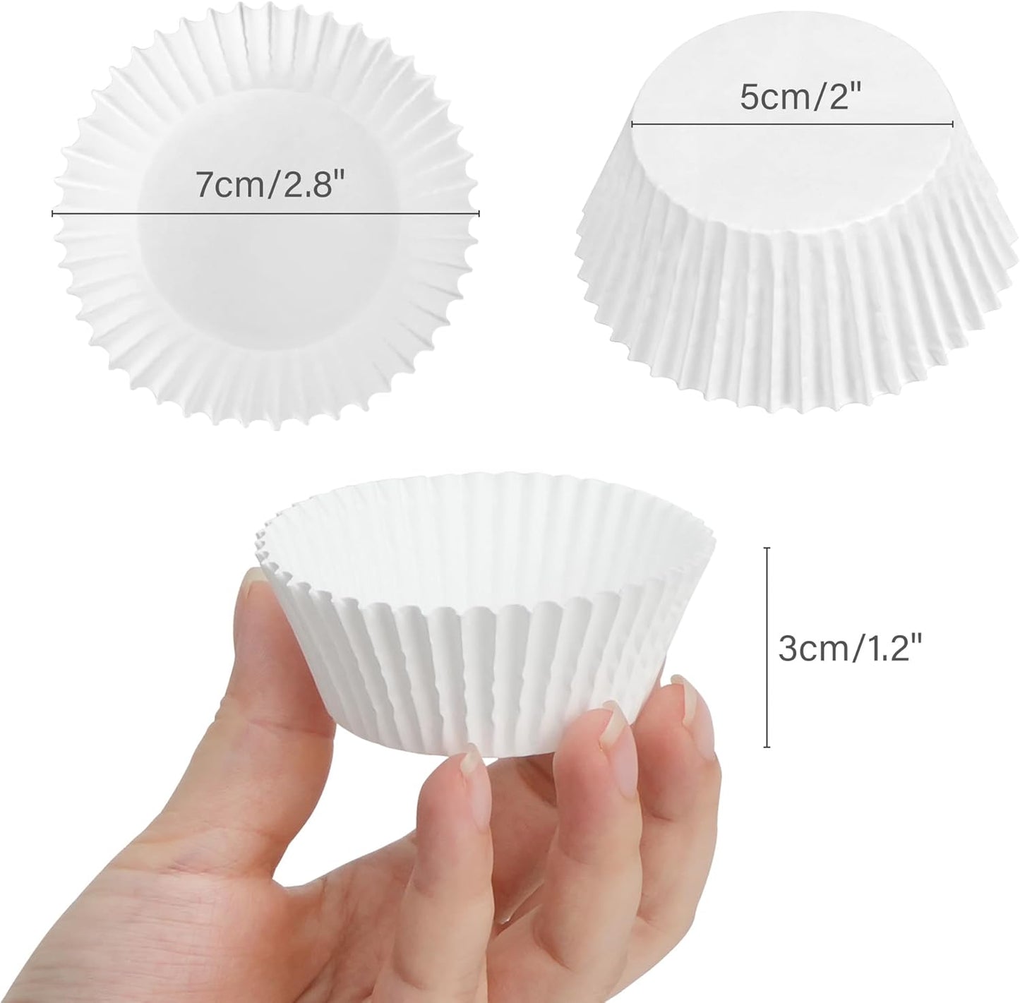 LotFancy Cupcake Liners - 500 Count Greaseproof Paper Muffin Wrappers | No Smell, 2-Inch Base