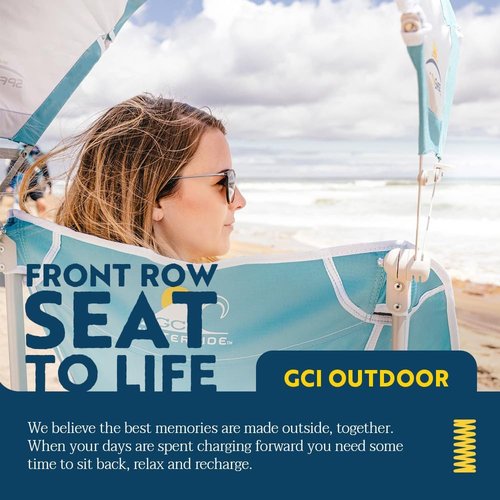 GCI Outdoor Rocking Chair - Waterside Pod with Sunshade Canopy | Comfortable Outdoor Seating