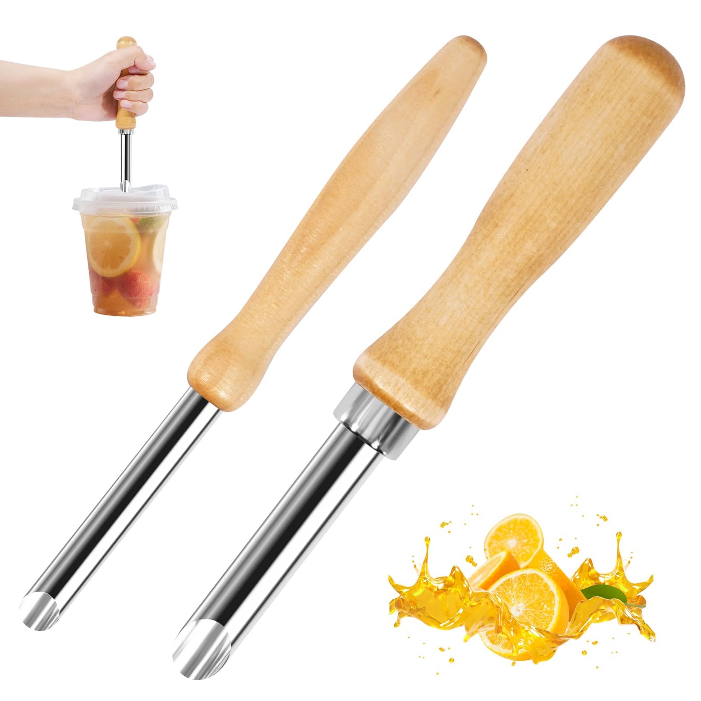 LBOKLING 2 Pack Straw Puncher for Plastic Lids, Straw Hole Puncher for Plastic Lids, Lemonade Cups, Cafe Drinks and Deli Container Straw Hole Puncher, Circular Clay Hole Cutters for Pottery Tools