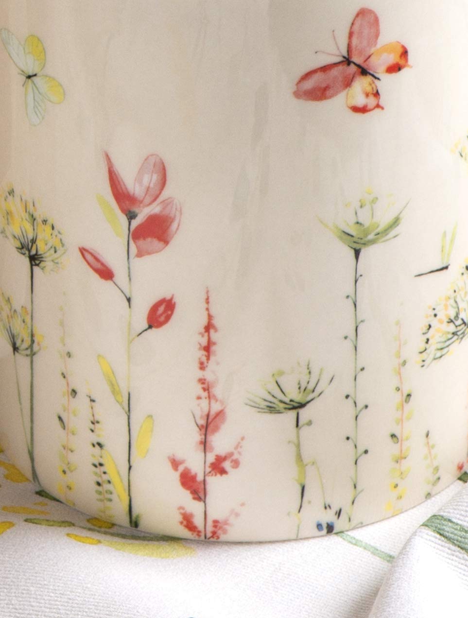 Maison d' Hermine Coffee Mug with Handle Fine Bone China Mugs Pack of Two Tea Cups for Hot Beverages Cappuccino Home Restaurant Office Gifts for Mothers day (Botanical Fresh - Pack of 2, 12 Ounce)