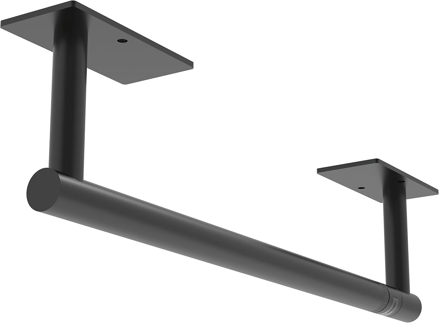 Skiennix Paper Towel Holder - Under Cabinet or Wall Mounted, SUS304 Stainless Steel, Matte Black Finish