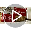 RABUSOFA Christmas Pillow Cover 12x20 Red Holiday Home Decor, Pack of 1