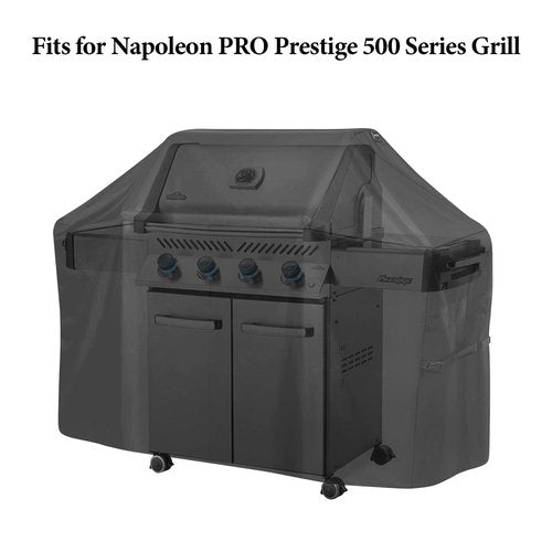 BBQ-PLUS Grill Cover for Napoleon PRO Prestige 500 Series Grill Heavy Duty and Waterproof BBQ Grill Cover for Napoleon Grill Accessories Black