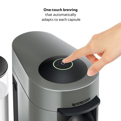 De'Longhi Nespresso Vertuo Plus Coffee and Espresso Maker by De'Longhi, Grey with Aeroccino Milk Frother