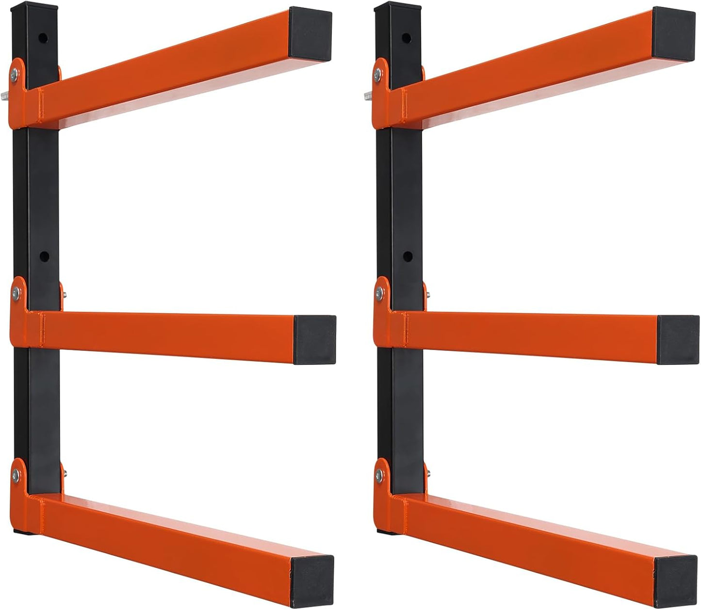 Skiennix Lumber Rack - Wall-Mounted Wood Storage Organizer | Durable Metal Racks for Indoor & Outdoor Use (2 Pack)
