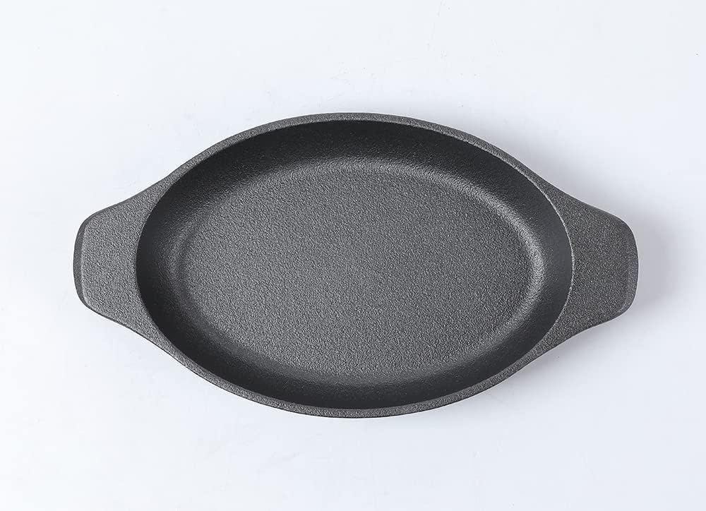 HAWOK Cast Iron Oval Serving Au Gratin Cookware Set of 4………