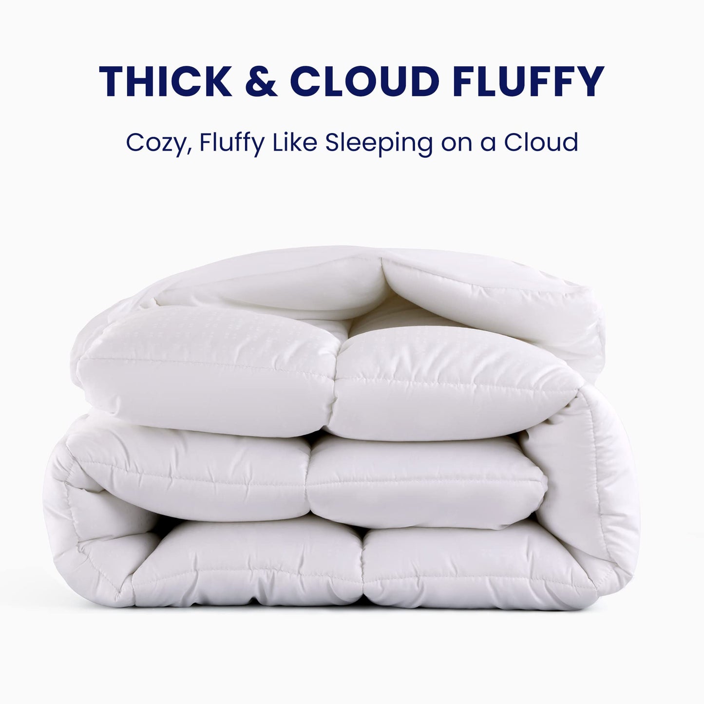 SLEEP ZONE Cotton Mattress Pad Twin XL College Dorm Bedding, Soft Fluffy Cotton Top Mattress Topper, Machine Washable Mattress Protector Cover Fits 8-21 inch Deep Pocket, Twin XL