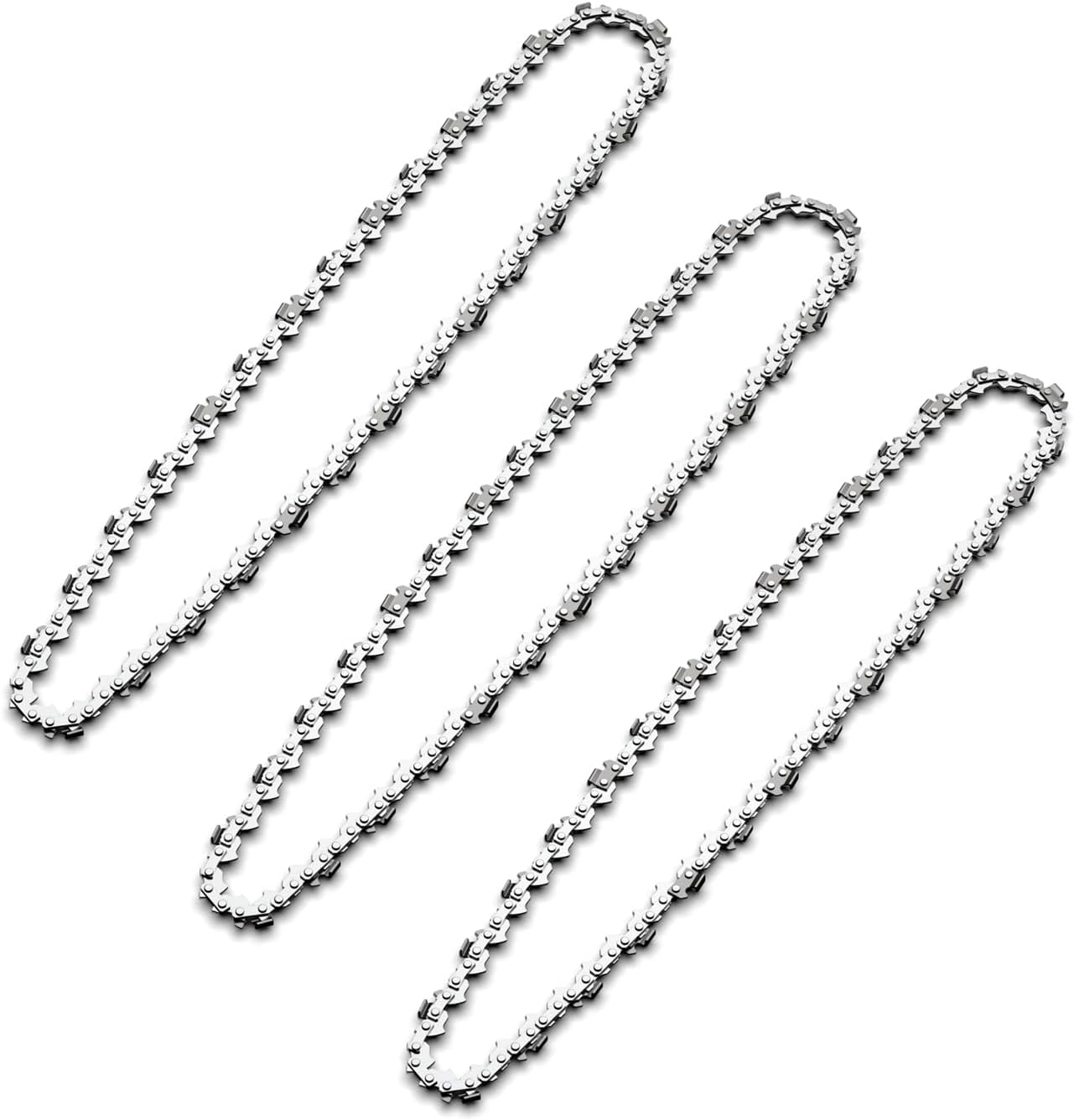 Skiennix 8-Inch Mini Chainsaw Chain - Replacement 1/4" LP Pitch .043" Gauge | 3-Pack of 45 Drive Links