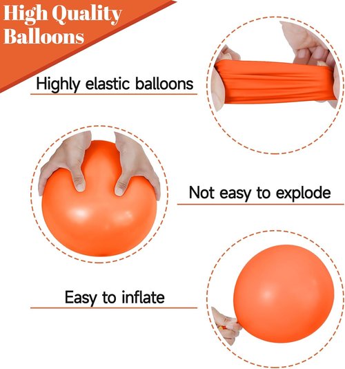 68Pcs Black and Orange Balloon Set - 12 Inch Latex Balloons with Confetti Ribbons for Halloween & Graduation Decor