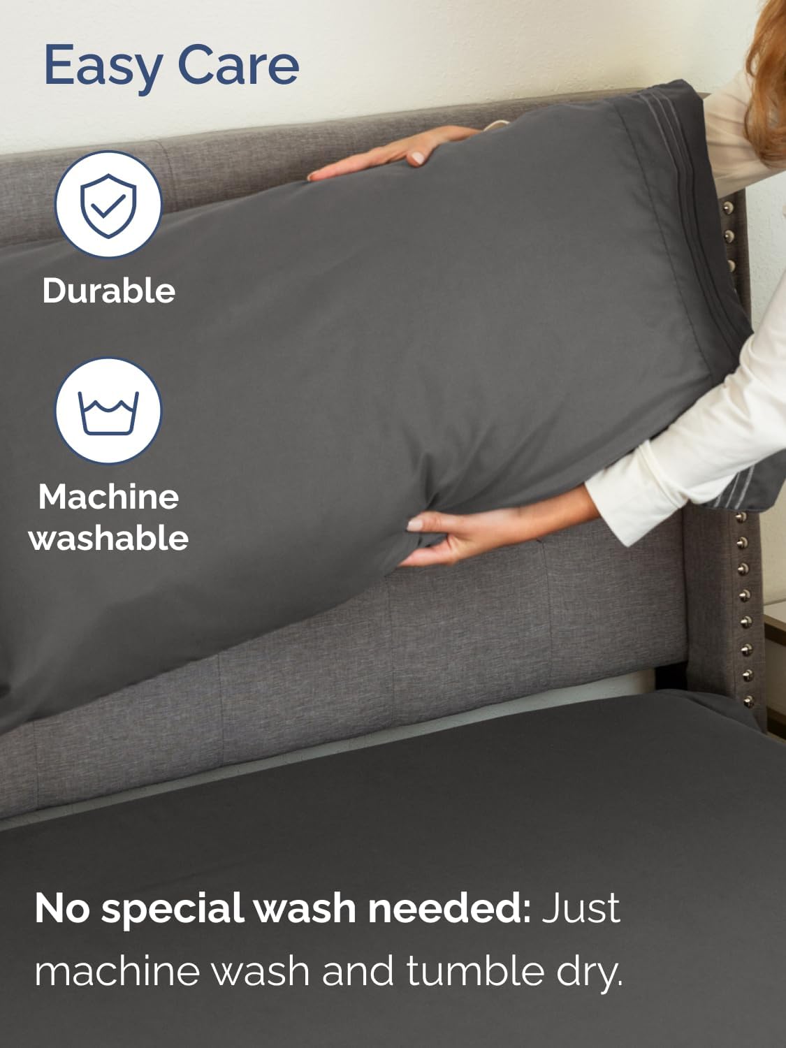 Skiennix Extra Deep Queen Sheet Set | 6-Piece Breathable Cooling Bedding - Soft, Wrinkle-Free Charcoal