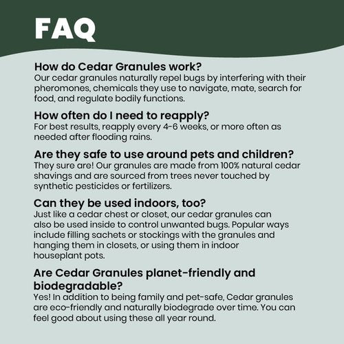 Cedarcide Original Cedar Granules - Natural Flea, Tick & Mosquito Repellent for Yard & Garden | Covers 3,500 sq ft (8 lb)