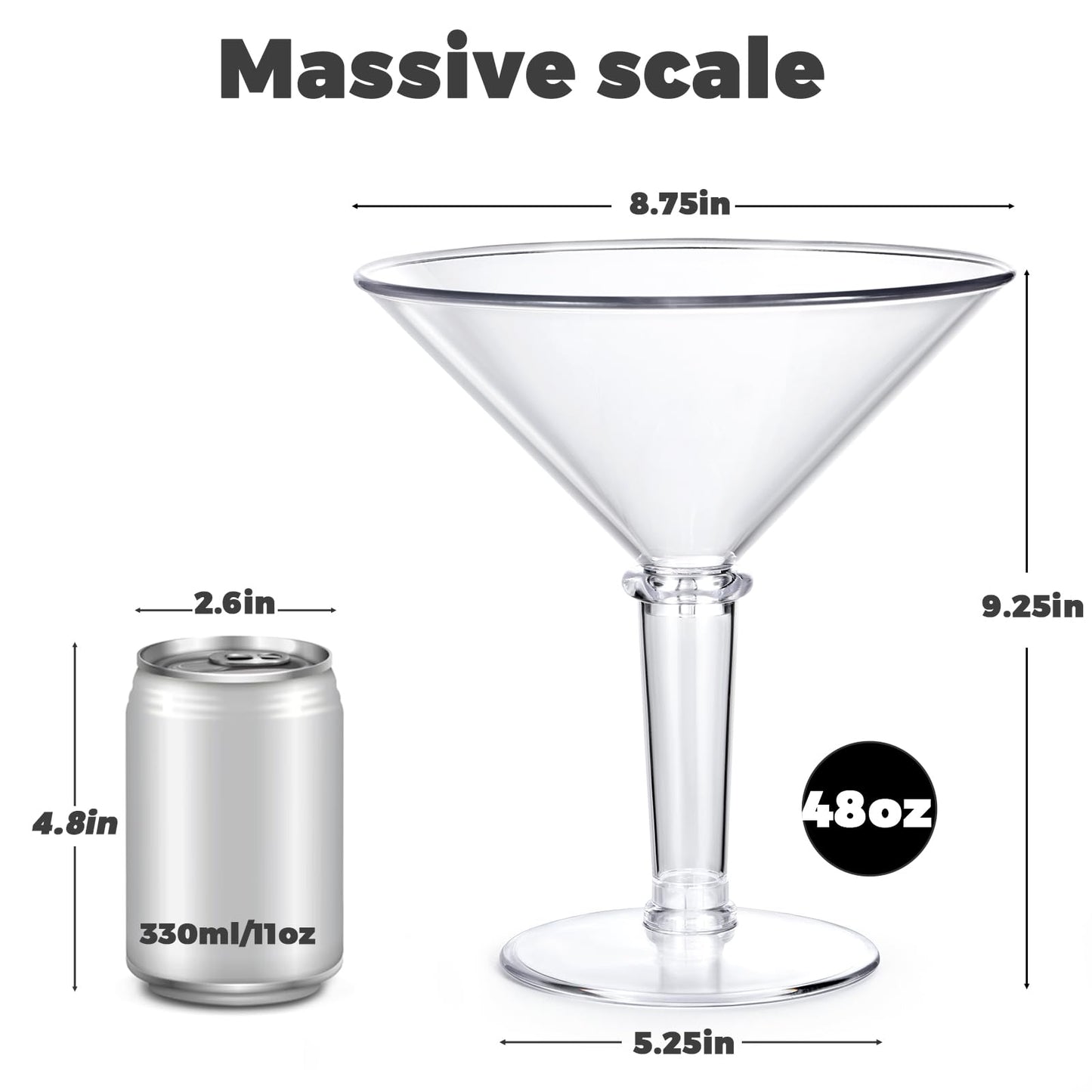 SAIAOKJ Martini Glasses, Shot Glasses Set Clear Shot Glass for Whiskey, Tequila, Liquid, Wine, Vodka, Espresso (4 Pack)