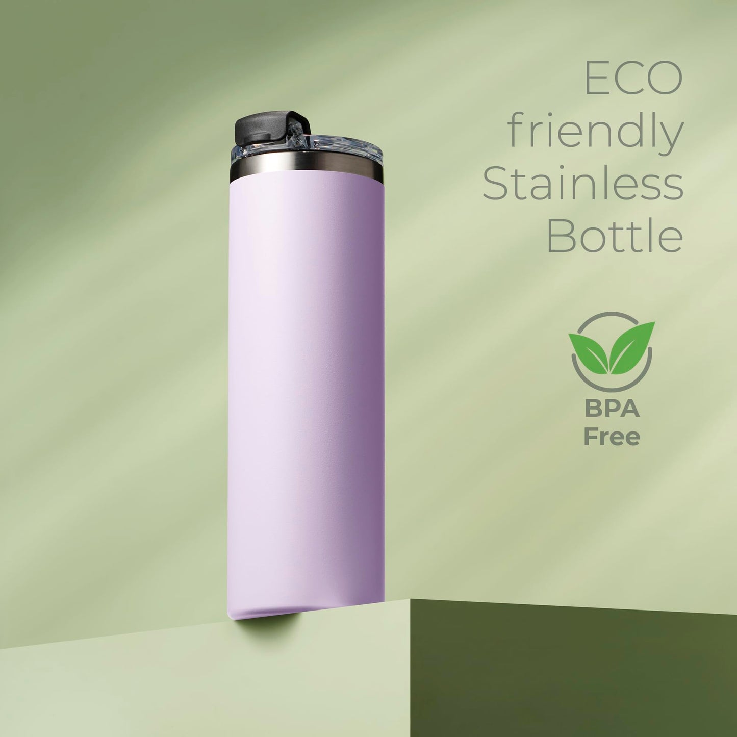 SIPX™ 18 oz Slim Insulated Tumbler with Lid & Straw – Vacuum Insulated Stainless Steel, Leakproof, Cupholder Friendly – Perfect for Iced Coffee, Water & Travel – Purple