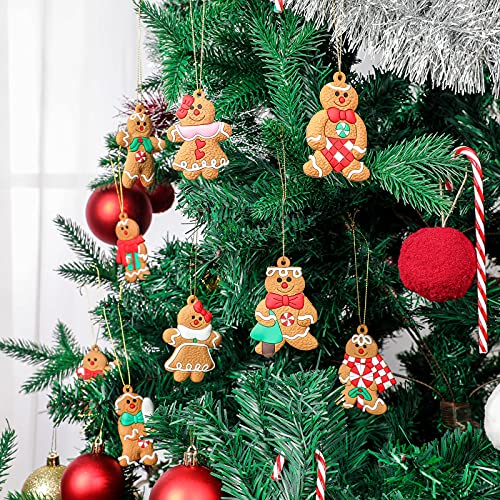 Zhanmai Cute Style Gingerbread Man Christmas Ornaments Set, 36 Pcs Holiday Decor