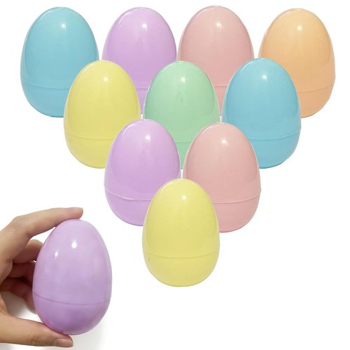 Higoala Pastel Color Easter Eggs， 24 Piece Colorful Plastic Easter Eggs，Plastic Eggs Fillable Empty for Gift Baskets or Egg Hunt-3.15"