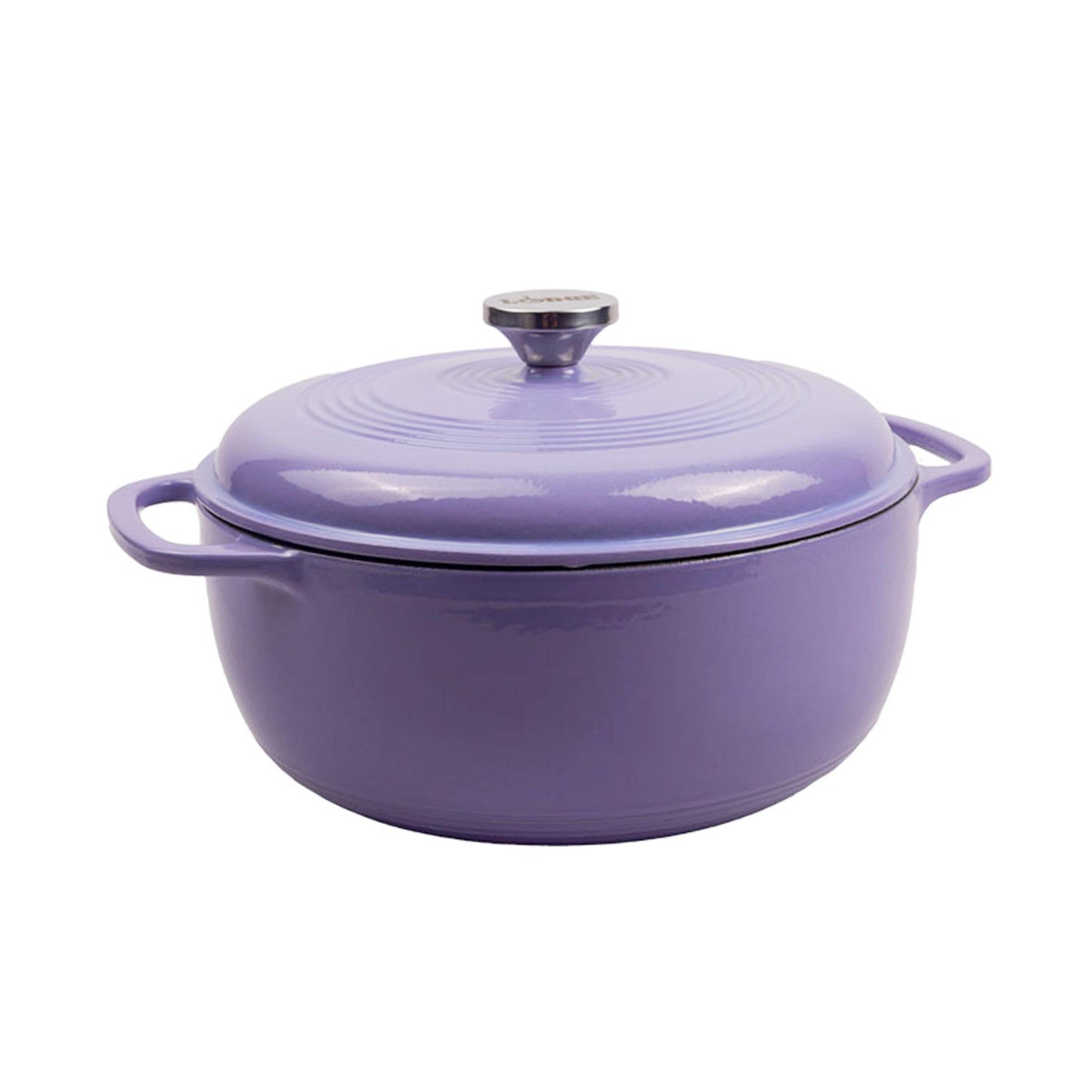 Lodge Essential Enamel Cast Iron Dutch Oven 6 Quarts - Perfect for Bread Baking, Braising, Marinating & Slow Cooking, Features Moisture-Sealing Lid & Dual Handles, Kitchen Essentials, Lilac
