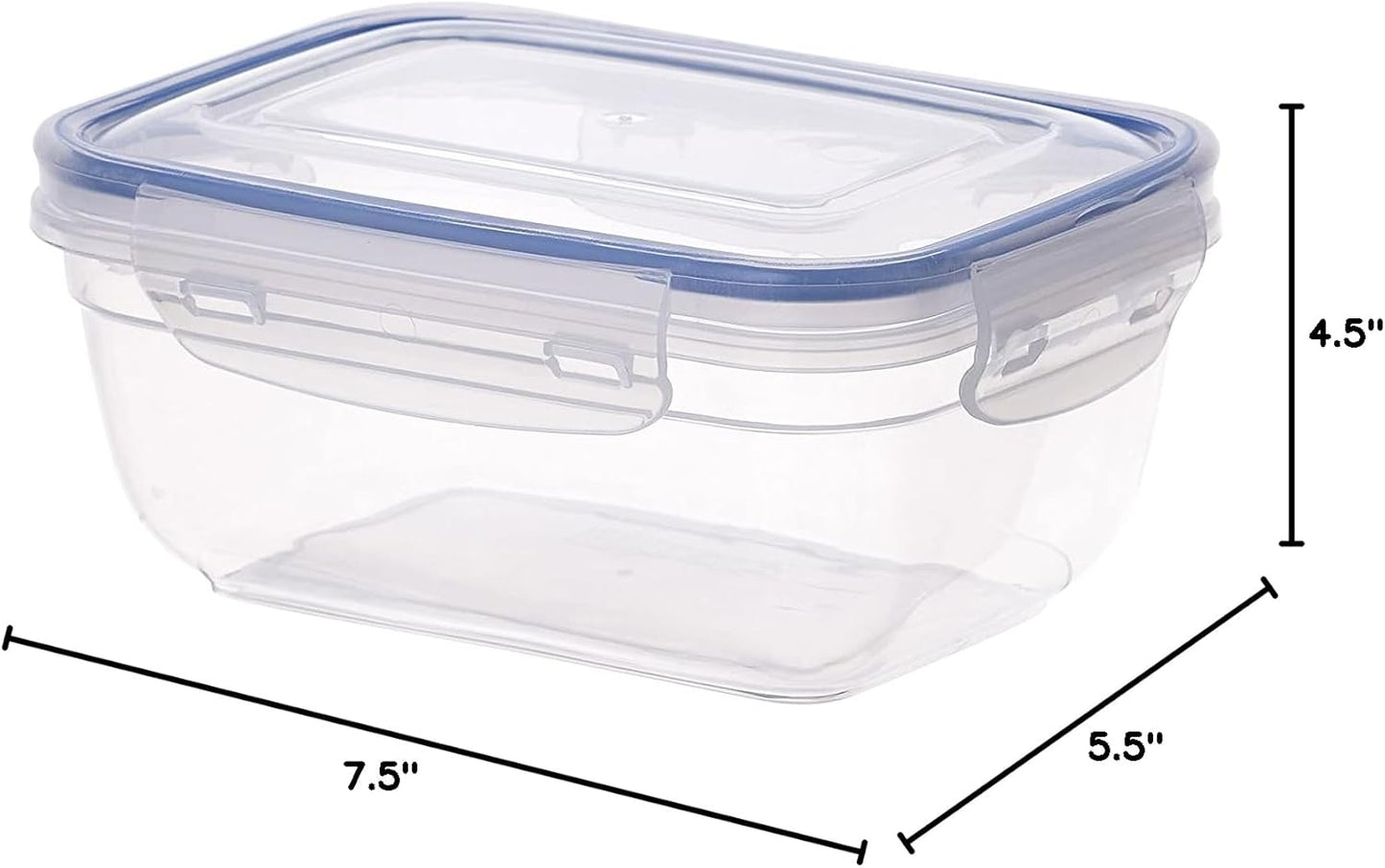 Superio Food Storage Containers - Airtight, Leak-Proof Meal Prep Set | BPA-Free Plastic, Microwave & Freezer Safe, 3 Pieces
