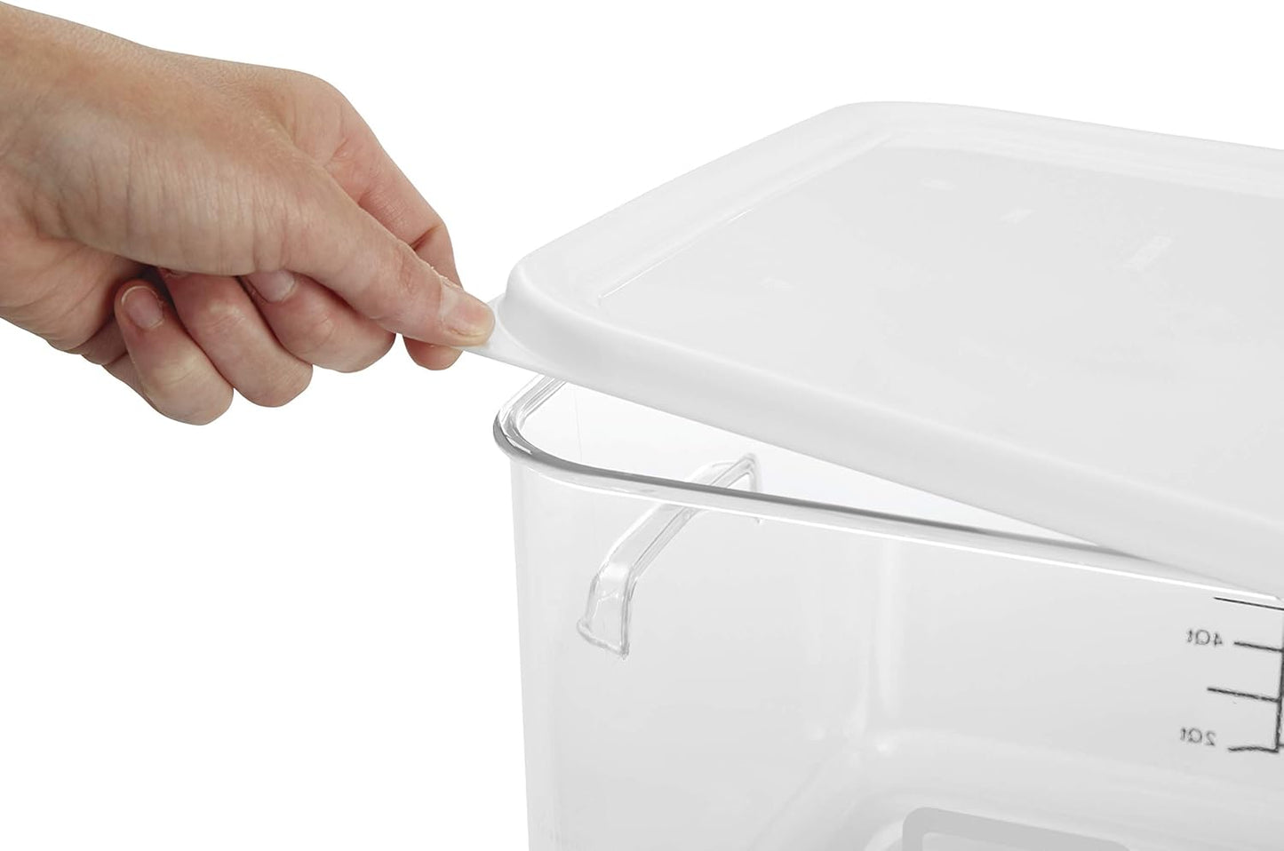Rubbermaid Commercial Products Large Square Food Storage Container Lid - Fits 2/4/6/8 Qt, White