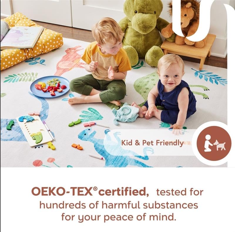 nuLOOM 2' x 8' Splashguard Machine Washable Area Rug with Waterproof Spill Proof Surface, Non Slip Backing and Stain Resistant for Living Room, Bedroom, Kitchen, Dining Room, Britt Light Orange