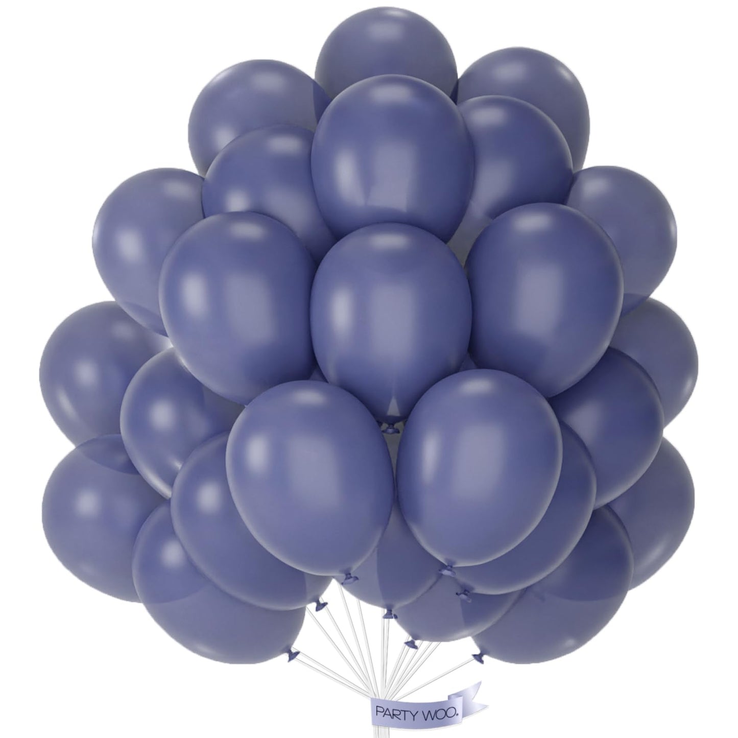 PartyWoo Dusty Blue Balloons 50pcs 12 Inch Navy Slate Blue Boho Neutral Latex Helium Balloons for Graduation Wedding Baby Shower Anniversary Bachelorette Retirement Birthday Party Decorations Blue-F15